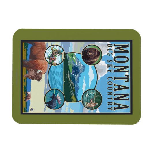 Montana State Scenes Magneet (Horizontaal)