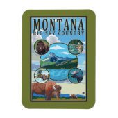Montana State Scenes Magneet (Verticaal)
