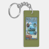 Montana State Scenes Sleutelhanger (Voorkant Links)