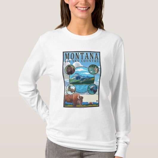 Montana State Scenes T-shirt (Voorkant)
