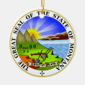 Montana State Seal Keramisch Ornament (Voorkant)