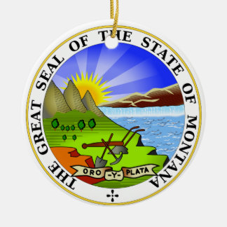 Montana State Seal Keramisch Ornament