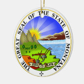 Montana State Seal Keramisch Ornament (Links)