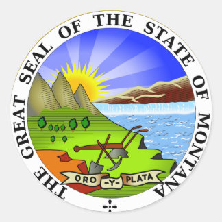 Montana State Seal Ronde Sticker
