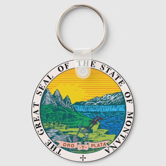 Montana State Seal Sleutelhanger (Voorkant)