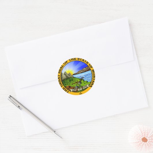 Montana State Seal Stickers (Envelop)
