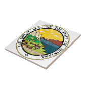 Montana State Seal Tegeltje (Zijkant)