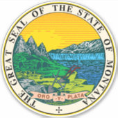 Montana State Seal Truck Car Window Sticker (Voorkant)