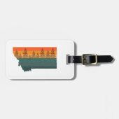 Montana State Tree Silhouette Bagagelabel (Voorkant horizontaal)