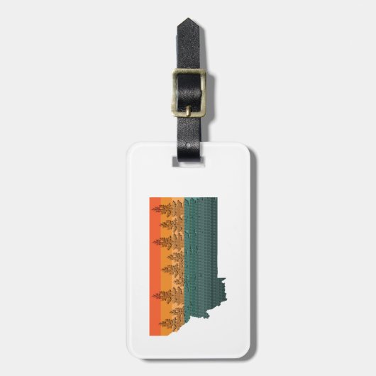 Montana State Tree Silhouette Bagagelabel (Voorkant verticaal)