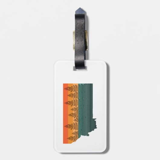 Montana State Tree Silhouette Bagagelabel (Achterkant verticaal)