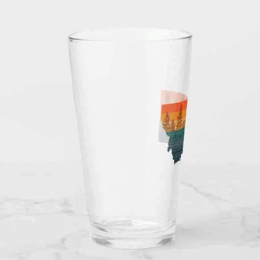 Montana State Tree Silhouette Glas (Rechts)