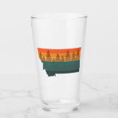 Montana State Tree Silhouette Glas (Voorkant)