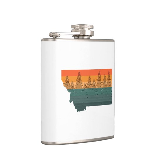 Montana State Tree Silhouette Heupfles (Rechts)