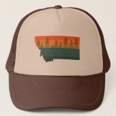 Montana State Tree Silhouette Trucker Pet (Voorkant)
