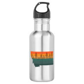 Montana State Tree Silhouette Waterfles (Voorkant)