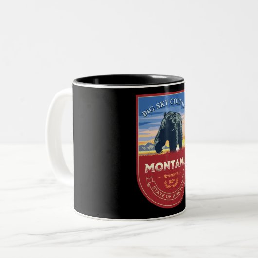 Montana State Two-Tone Coffee Mok (Voorkant links)
