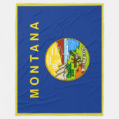 Montana State Vlag Print Patriot Fleece Deken (Voorkant)