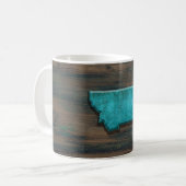 Montana State Vorm Blauwgroen Koffiemok (Voorkant links)