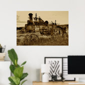 MONTANA STEAM TRACTOR POSTER (Thuiskantoor)