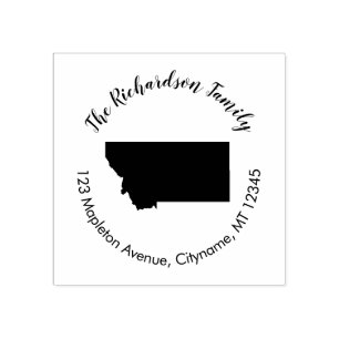 Montana-stempel voor retouradres rubberstempel