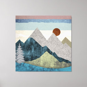 Montana Striped Sky Canvas Afdruk
