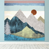 Montana Striped Sky Canvas Afdruk (Insitu (Houten vloer))