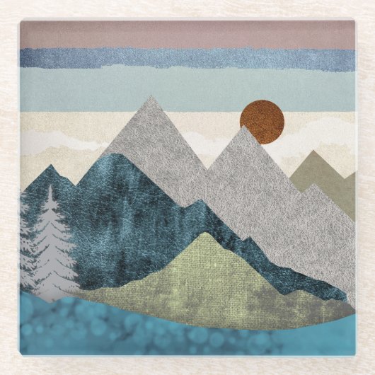 Montana Striped Sky Glazen Onderzetter (Voorkant)