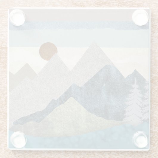 Montana Striped Sky Glazen Onderzetter (Achterkant)