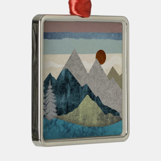 Montana Striped Sky Metalen Ornament (Rechts)