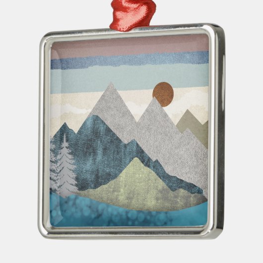 Montana Striped Sky Metalen Ornament (Links)