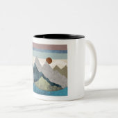 Montana Striped Sky Tweekleurige Koffiemok (Voorkant rechts)