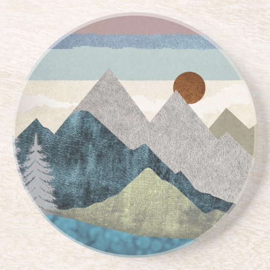 Montana Striped Sky Zandsteen Onderzetter (Voorkant)