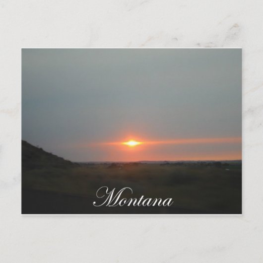 Montana Sunset Briefkaart (Voorkant)