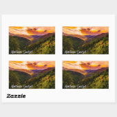 Montana Sunset Mountain Valley River en Bomen Rechthoekige Sticker (Vel)