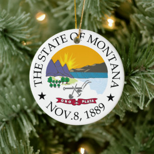 Montana-teken Keramisch Ornament