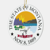 Montana-teken Keramisch Ornament (Links)