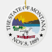 Montana-teken Keramisch Ornament (Achterkant)