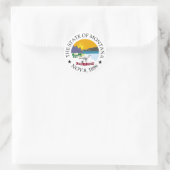 Montana-teken Ronde Sticker (Tas)