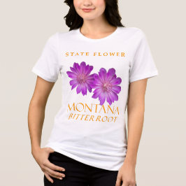 Montana Territory Flower De bitterwortel Tri-Blend Shirt