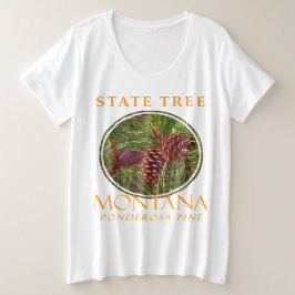 Montana Territory Tree, de Ponderosa Pine Grote Maat T-shirt