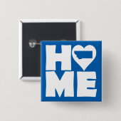 Montana Thuis Hart Staat Knop Speld Vierkante Button 5,1 Cm (Voorkant /achterkant)