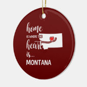 Montana thuis is waar het hart ligt keramisch ornament (Links)