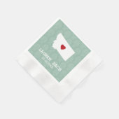 Montana Thuis Staat Stad Kaart - Aangepaste Trouw Servetten (Hoek)