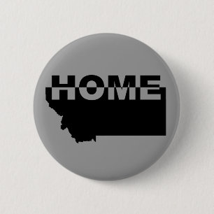 Montana Thuis Weg Van Staat Knop Badge Speld Ronde Button 5,7 Cm