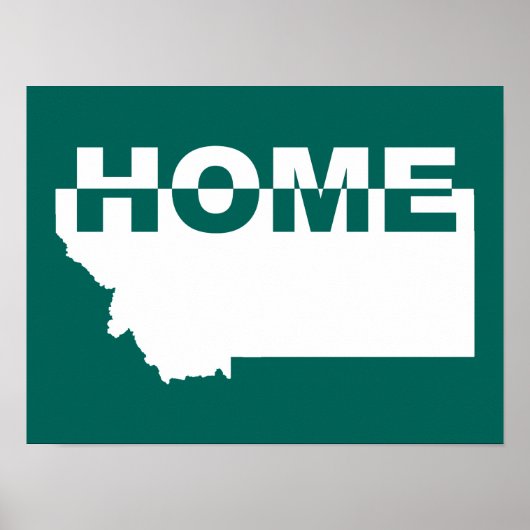 Montana Thuis Weg Van Staat Poster Bord (Voorkant)