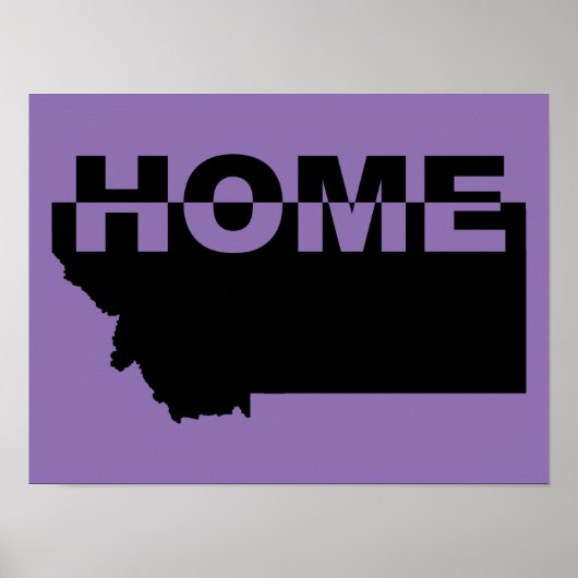 Montana Thuis Weg Van Staat Poster Bord (Voorkant)