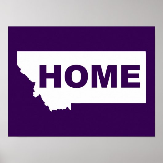 Montana Thuis Weg Van Staat Poster Bord (Voorkant)