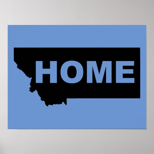 Montana Thuis Weg Van Staat Poster Bord (Voorkant)