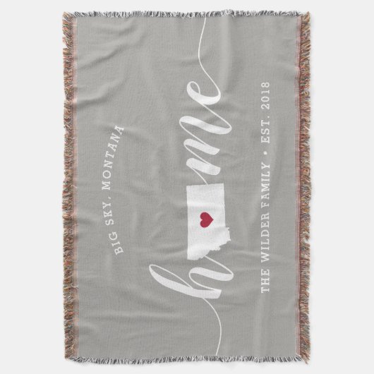 Montana Thuisstaat Gepersonaliseerd Deken (Voorkant Verticaal)